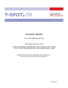 T-SPOT.<i>TB</i> – Packungsbeilage auf Englisch