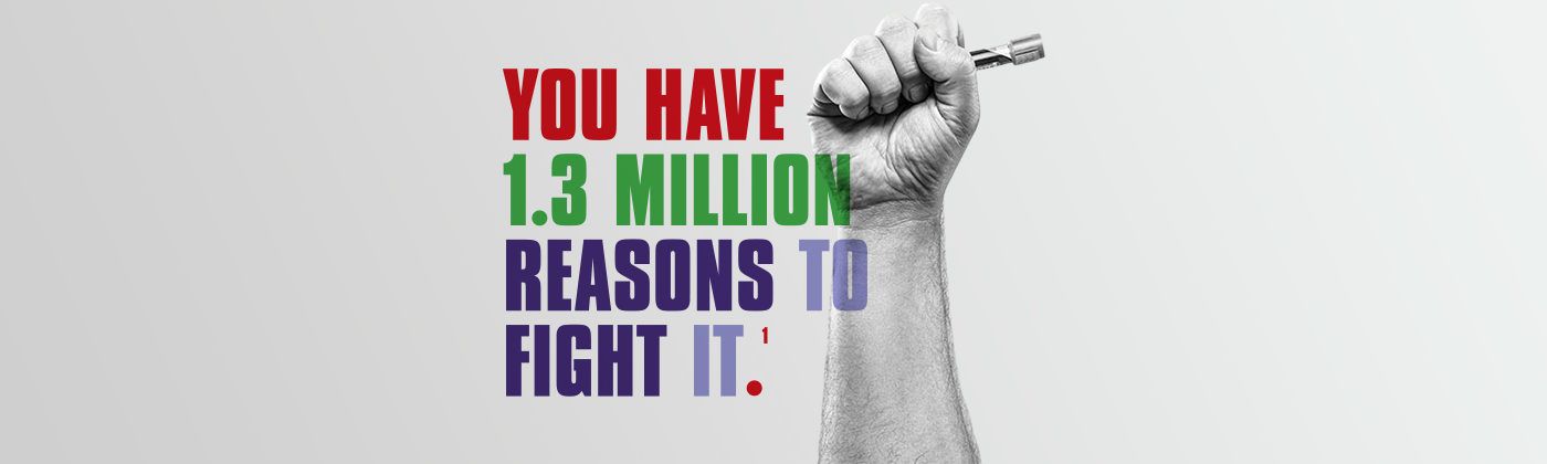 You have 1.3 million reasons to fight tb, graphic
